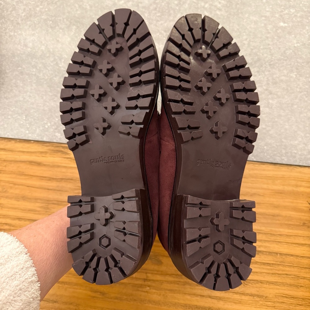 Gentle Souls by Kenneth Cole Brenda Lug Loafer Bordeaux Burgundy 9.5 NIB - Picture 7 of 11